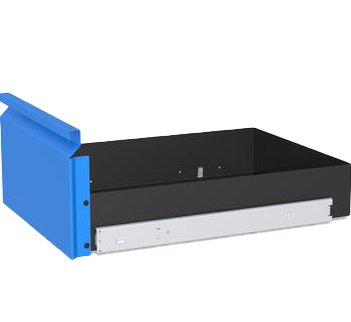 2 - 004235.WS: 240 mm Drawer With Clip Rail For Siegmund Workstations - 16mm Welding Table Accessories by Siegmund - The Flattest, Most Reliable Welding Tables & Fixturing Accessories in the World