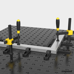 2 - 160108.N: 90 X Stop and Clamping Square (Nitrided) - 16mm Welding Table Accessories by Siegmund - The Flattest, Most Reliable Welding Tables & Fixturing Accessories in the World