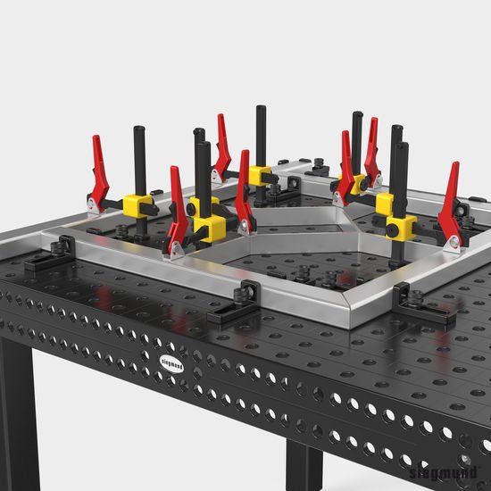 2 - 160109.N: 90 SL Stop and Clamping Square (Nitrided) - 16mm Welding Table Accessories by Siegmund - The Flattest, Most Reliable Welding Tables & Fixturing Accessories in the World