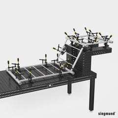 2 - 160110.A: 90 L Stop and Clamping Square (Aluminum) - 16mm Welding Table Accessories by Siegmund - The Flattest, Most Reliable Welding Tables & Fixturing Accessories in the World