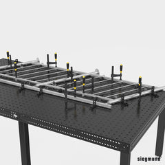 2 - 160110.A: 90 L Stop and Clamping Square (Aluminum) - 16mm Welding Table Accessories by Siegmund - The Flattest, Most Reliable Welding Tables & Fixturing Accessories in the World