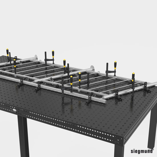 2 - 160110.N: 90mm L Stop and Clamping Square (Nitrided) - 16mm Welding Table Accessories by Siegmund - The Flattest, Most Reliable Welding Tables & Fixturing Accessories in the World