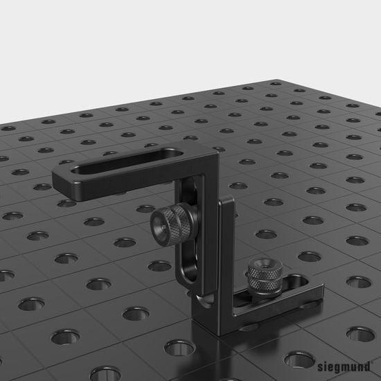 2 - 160113.N: 90 VL Stop and Clamping Square (Nitrided) - 16mm Welding Table Accessories by Siegmund - The Flattest, Most Reliable Welding Tables & Fixturing Accessories in the World