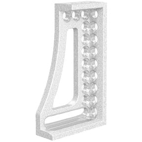 2 - 160120: 250 GK Left Stop and Clamping Square (Aluminum/Titanium) - 16mm Welding Table Accessories by Siegmund - The Flattest, Most Reliable Welding Tables & Fixturing Accessories in the World