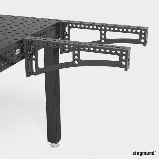 2 - 160136.N: 500 GK Right Stop and Clamping Square (Nitrided) - 16mm Welding Table Accessories by Siegmund - The Flattest, Most Reliable Welding Tables & Fixturing Accessories in the World