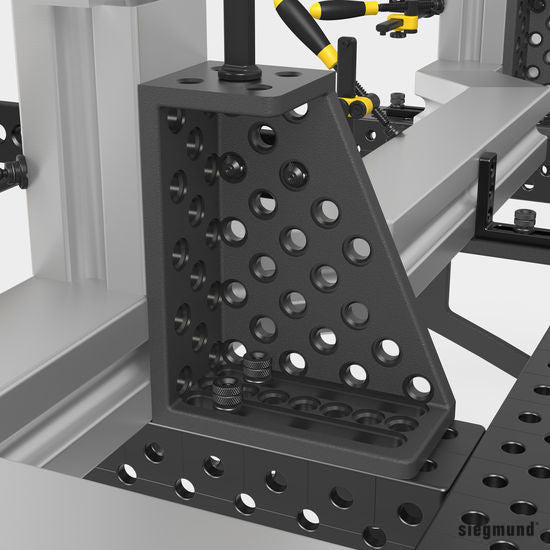 2 - 160140.N: 250 D Stop and Clamping Square (Nitrided) - 16mm Welding Table Accessories by Siegmund - The Flattest, Most Reliable Welding Tables & Fixturing Accessories in the World