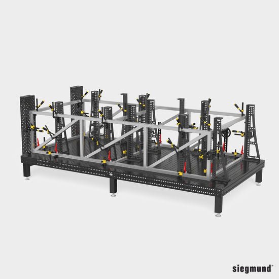 2 - 160148.N: 750 GK Right Stop and Clamping Square (Nitrided) - 16mm Welding Table Accessories by Siegmund - The Flattest, Most Reliable Welding Tables & Fixturing Accessories in the World