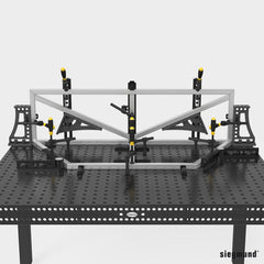 2 - 160161.N: 250 G Left Stop and Clamping Square with Rotation Angle (Cast Iron / Nitrided) - 16mm Welding Table Accessories by Siegmund - The Flattest, Most Reliable Welding Tables & Fixturing Accessories in the World