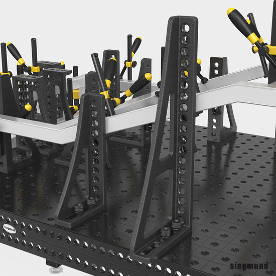 2 - 160164.N: 500 G Stop and Clamping Square (Nitrided) - 16mm Welding Table Accessories by Siegmund - The Flattest, Most Reliable Welding Tables & Fixturing Accessories in the World