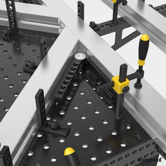 2 - 160171: Universal Hydromechanical Clamping Angle (Burnished) - 16mm Welding Table Accessories by Siegmund - The Flattest, Most Reliable Welding Tables & Fixturing Accessories in the World