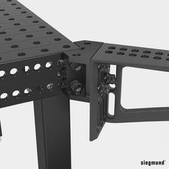 2 - 160190.N: Cast Iron Corner Connection (Nitrided) - 16mm Welding Table Accessories by Siegmund - The Flattest, Most Reliable Welding Tables & Fixturing Accessories in the World