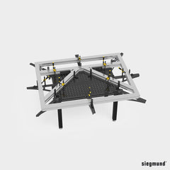 2 - 160190.N: Cast Iron Corner Connection (Nitrided) - 16mm Welding Table Accessories by Siegmund - The Flattest, Most Reliable Welding Tables & Fixturing Accessories in the World