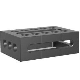 2 - 160301.N: 150x100x50mm Riser Block (Nitrided) - 16mm Welding Table Accessories by Siegmund - The Flattest, Most Reliable Welding Tables & Fixturing Accessories in the World