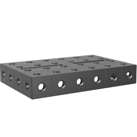 2 - 160302.N: 300x200x50mm Riser Block (Nitrided) - 16mm Welding Table Accessories by Siegmund - The Flattest, Most Reliable Welding Tables & Fixturing Accessories in the World