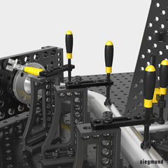 2 - 160422.N: 150mm L Universal Stop (Nitrided) - 16mm Welding Table Accessories by Siegmund - The Flattest, Most Reliable Welding Tables & Fixturing Accessories in the World