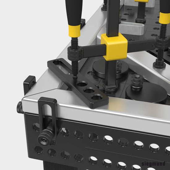 2 - 160450.N: Universal Stop & Clamping Bridge (Nitrided) - 16mm Welding Table Accessories by Siegmund - The Flattest, Most Reliable Welding Tables & Fixturing Accessories in the World