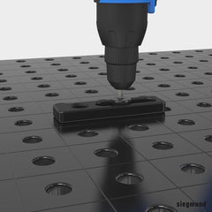 2 - 160523: Long & Flat Fast Clamping Bolt (Burnished) - 16mm Welding Table Accessories by Siegmund - The Flattest, Most Reliable Welding Tables & Fixturing Accessories in the World