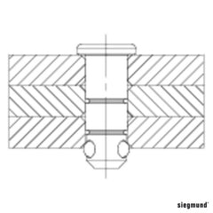 2 - 160523: Long & Flat Fast Clamping Bolt (Burnished) - 16mm Welding Table Accessories by Siegmund - The Flattest, Most Reliable Welding Tables & Fixturing Accessories in the World