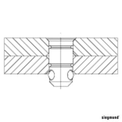 2 - 160528: Short Flush Mount Bolt (Burnished) - 16mm Welding Table Accessories by Siegmund - The Flattest, Most Reliable Welding Tables & Fixturing Accessories in the World