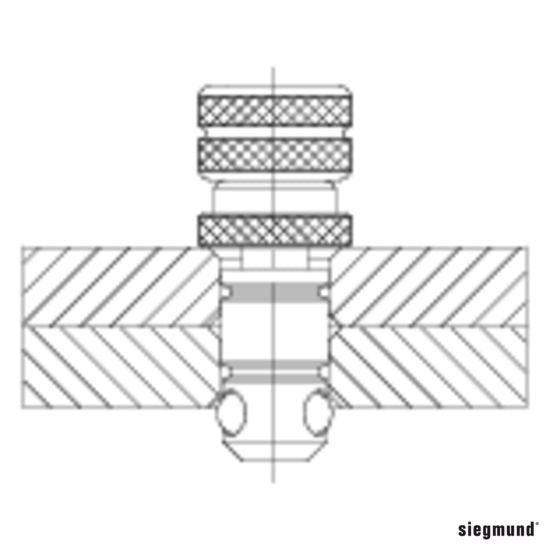 2 - 160532: Short Universal Bolt (Burnished) - 16mm Welding Table Accessories by Siegmund - The Flattest, Most Reliable Welding Tables & Fixturing Accessories in the World