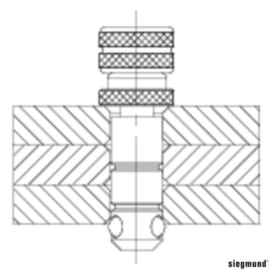 2 - 160533: Long Universal Bolt (Burnished) - 16mm Welding Table Accessories by Siegmund - The Flattest, Most Reliable Welding Tables & Fixturing Accessories in the World