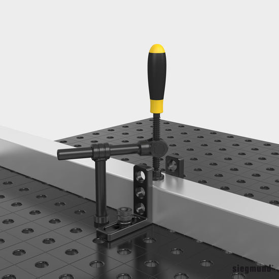 2 - 160604: Universal Basic Pipe Clamp (Burnished) - 16mm Welding Table Accessories by Siegmund - The Flattest, Most Reliable Welding Tables & Fixturing Accessories in the World