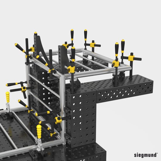 2 - 160610: Professional Screw Clamp (Burnished) - 16mm Welding Table Accessories by Siegmund - The Flattest, Most Reliable Welding Tables & Fixturing Accessories in the World