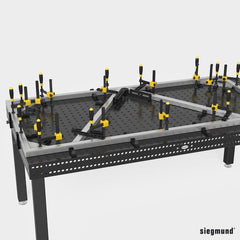 2 - 160610: Professional Screw Clamp (Burnished) - 16mm Welding Table Accessories by Siegmund - The Flattest, Most Reliable Welding Tables & Fixturing Accessories in the World