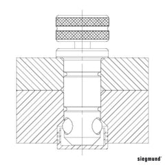 2 - 160641: 50mm Ø, 90°/120° Vario Prism without Collar (Burnished) - 16mm Welding Table Accessories by Siegmund - The Flattest, Most Reliable Welding Tables & Fixturing Accessories in the World