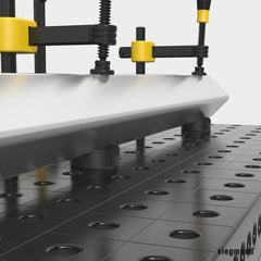 2 - 160645.1.A: Ø 50mm 90°/120° Vario Prism with Screwed - In Collar (Aluminum) - 16mm Welding Table Accessories by Siegmund - The Flattest, Most Reliable Welding Tables & Fixturing Accessories in the World