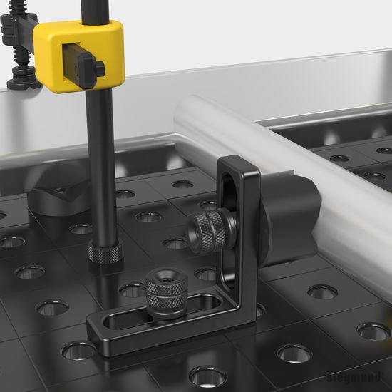 2 - 160645.1.PA: Ø 50mm 90°/120° Vario Prism with Screwed - In Collar (Polyamide) - 16mm Welding Table Accessories by Siegmund - The Flattest, Most Reliable Welding Tables & Fixturing Accessories in the World