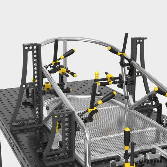 2 - 160650.A: Ø 25mm Duo Prism (Aluminum) - 16mm Welding Table Accessories by Siegmund - The Flattest, Most Reliable Welding Tables & Fixturing Accessories in the World