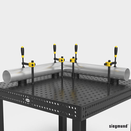 2 - 160652.1: Ø 80mm / 120° Prism with Screwed - In Collar (Burnished/Nitrided) - 16mm Welding Table Accessories by Siegmund - The Flattest, Most Reliable Welding Tables & Fixturing Accessories in the World