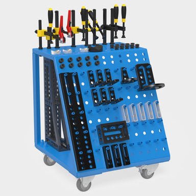 2 - 160910: Tool Cart Storage for Siegmund System 16 Accessories (Varnished) - 16mm Welding Table Accessories by Siegmund - The Flattest, Most Reliable Welding Tables & Fixturing Accessories in the World