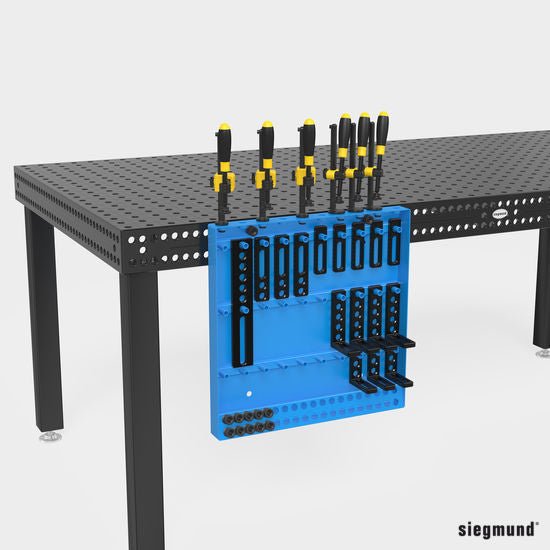 2 - 160912: Tool Wall Storage for System 16 Accessories (Varnished) - 16mm Welding Table Accessories by Siegmund - The Flattest, Most Reliable Welding Tables & Fixturing Accessories in the World