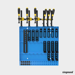 2 - 160912: Tool Wall Storage for System 16 Accessories (Varnished) - 16mm Welding Table Accessories by Siegmund - The Flattest, Most Reliable Welding Tables & Fixturing Accessories in the World