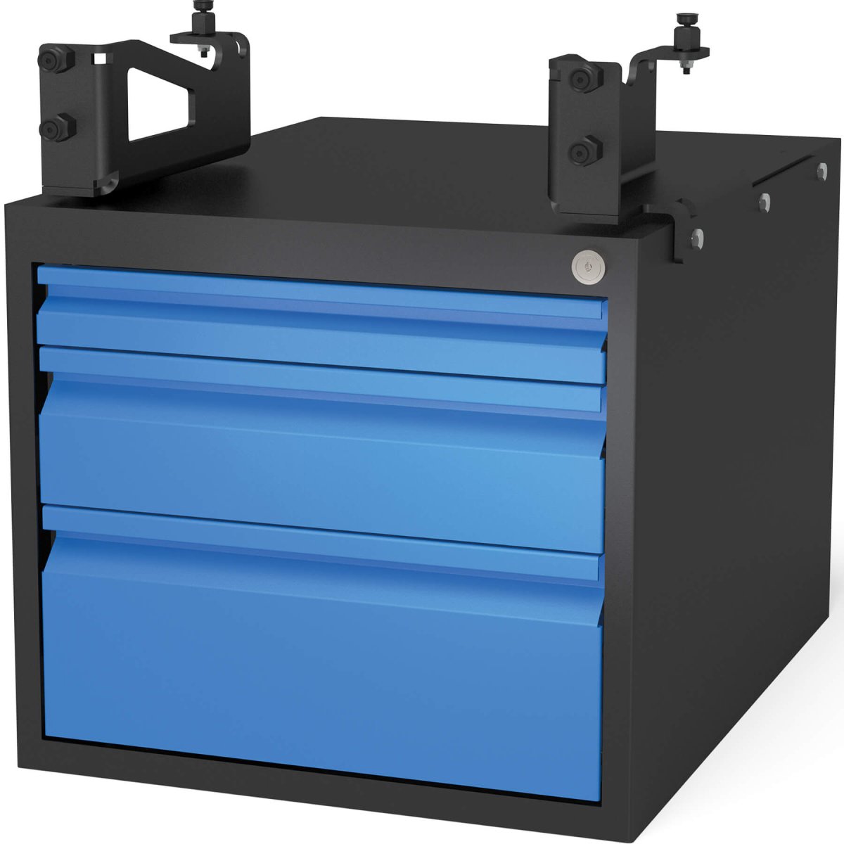 2 - 160990.2: Lockable 3 Drawer Sub Table Box Set for the System 16 Welding Tables - 16mm Welding Table Accessories by Siegmund - The Flattest, Most Reliable Welding Tables & Fixturing Accessories in the World