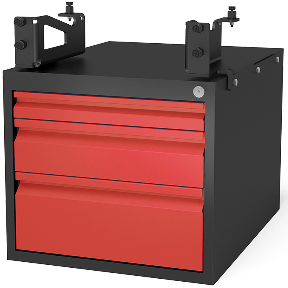 2 - 160990.2.R: Lockable 3 Drawer Sub Table Box Set for the System 16 Welding Tables - 16mm Welding Table Accessories by Siegmund - The Flattest, Most Reliable Welding Tables & Fixturing Accessories in the World