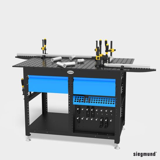 2 - 164050: Extension With 1 Row Of Holes For Perforated Plates (Nitrided) - 16mm Welding Table Accessories by Siegmund - The Flattest, Most Reliable Welding Tables & Fixturing Accessories in the World