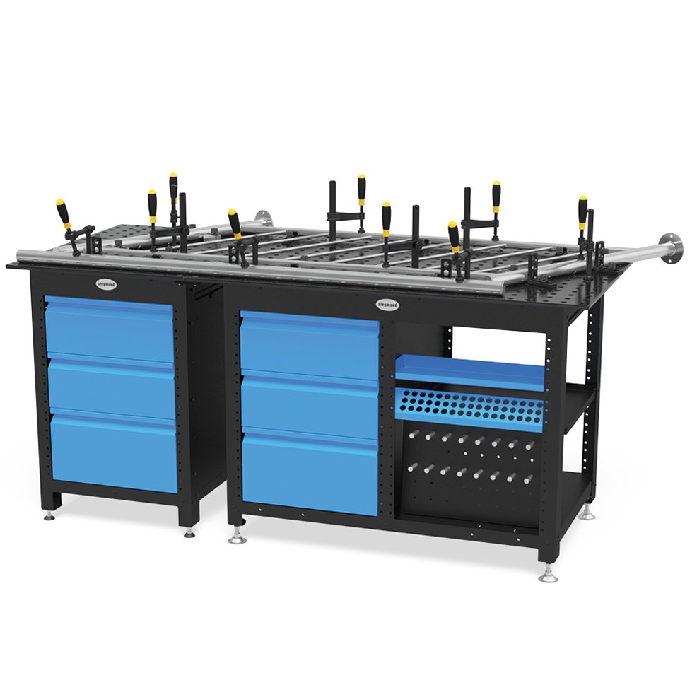 2 - 164400: System 16 1,200x800 mm 1208 Workstation - System 16 Welding Tables by Siegmund - The Flattest, Most Reliable Welding Tables & Fixturing Accessories in the World