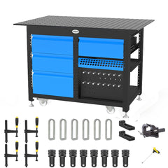 2 - 167343: Siegmund System 16 Workstation with "Set B" Including 1200x800mm Plasma Nitrided Perforated Plate - System 16 Welding Tables by Siegmund - The Flattest, Most Reliable Welding Tables & Fixturing Accessories in the World