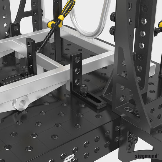 2 - 220110.N: 175mm L Stop and Clamping Square (Nitrided) - 22mm Welding Table Accessories by Siegmund - The Flattest, Most Reliable Welding Tables & Fixturing Accessories in the World