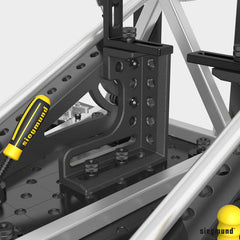 2 - 220124.N: 300mm GK Left Stop and Clamping Square (Nitrided) - 22mm Welding Table Accessories by Siegmund - The Flattest, Most Reliable Welding Tables & Fixturing Accessories in the World