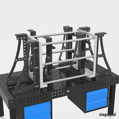 2 - 220144.N: 800mm GK Left Stop and Clamping Square (Nitrided) - 22mm Welding Table Accessories by Siegmund - The Flattest, Most Reliable Welding Tables & Fixturing Accessories in the World