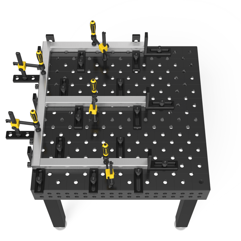 2 - 220410.N: 150mm L Universal Stop (Nitrided) - 22mm Welding Table Accessories by Siegmund - The Flattest, Most Reliable Welding Tables & Fixturing Accessories in the World