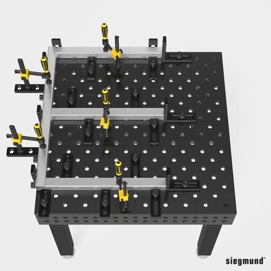 2 - 220410.N: 150mm L Universal Stop (Nitrided) - 22mm Welding Table Accessories by Siegmund - The Flattest, Most Reliable Welding Tables & Fixturing Accessories in the World