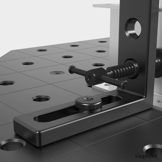 2 - 220522: Short & Flat Fast Clamping Bolt (Burnished) - 22mm Welding Table Accessories by Siegmund - The Flattest, Most Reliable Welding Tables & Fixturing Accessories in the World