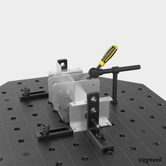 2 - 220604.1: Universal Basic Pipe Clamp (Burnished) - 22mm Welding Table Accessories by Siegmund - The Flattest, Most Reliable Welding Tables & Fixturing Accessories in the World