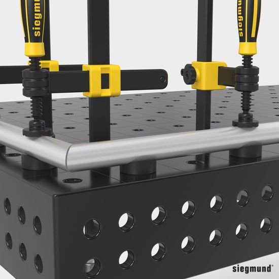 2 - 220610.1: Professional Screw Clamp (Burnished) - 22mm Welding Table Accessories by Siegmund - The Flattest, Most Reliable Welding Tables & Fixturing Accessories in the World