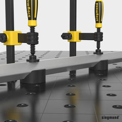 2 - 220610.1: Professional Screw Clamp (Burnished) - 22mm Welding Table Accessories by Siegmund - The Flattest, Most Reliable Welding Tables & Fixturing Accessories in the World